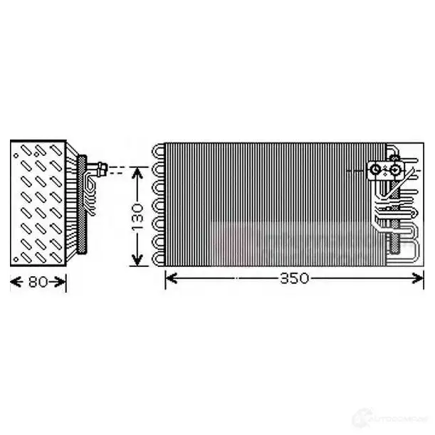 Испаритель кондиционера VAN WEZEL Q6YGLKM 485054 7400v041 607 4V041