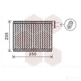 Испаритель кондиционера, радиатор печки VAN WEZEL 4000V352 474751 7ISFR 60 40V352