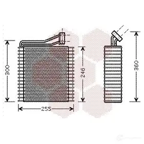 Испаритель кондиционера, радиатор печки VAN WEZEL 0700V040 6007V0 40 459886 HA1C58V
