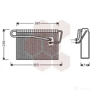 Испаритель кондиционера, радиатор печки VAN WEZEL 472423 NRIKB9O 6 037V167 3700V167
