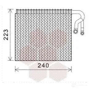 Испаритель кондиционера, радиатор печки VAN WEZEL TP44C 458235 6006V40 3 0600V403 изображение 0