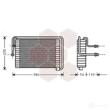 Испаритель кондиционера, радиатор печки VAN WEZEL EQN0IRS 6017 V021 1700V021 463515 изображение 0