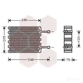 Испаритель кондиционера, радиатор печки VAN WEZEL BXJCR 1800V022 6018V 022 464654 изображение 0