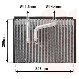 Испаритель кондиционера, радиатор печки VAN WEZEL 601 7V339 1700V339 463520 D9R5JXF
