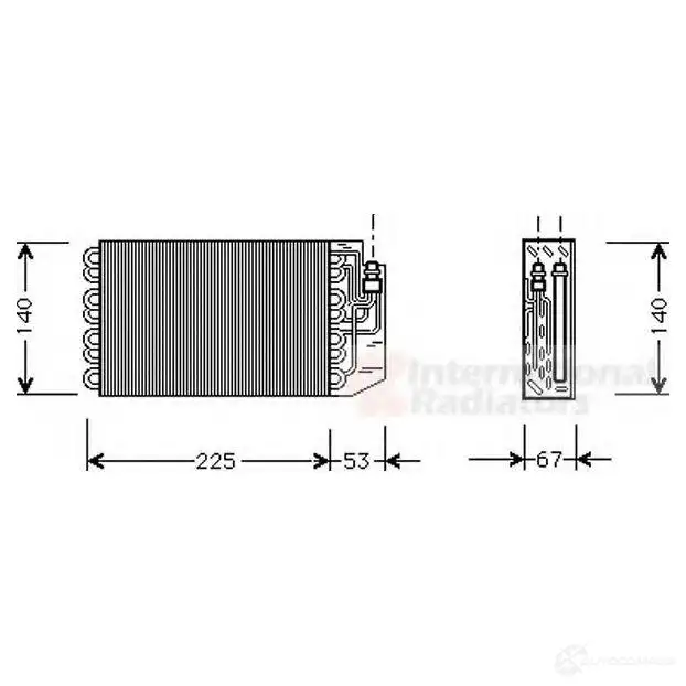 Испаритель кондиционера VAN WEZEL 3000v029 VKTAWQI 1423216049 6030 V029