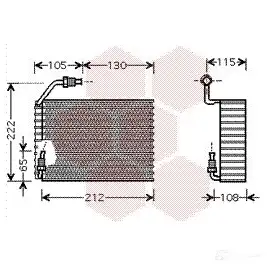 Испаритель кондиционера, радиатор печки VAN WEZEL 474748 4000V119 60 40V119 05Z2V изображение 0