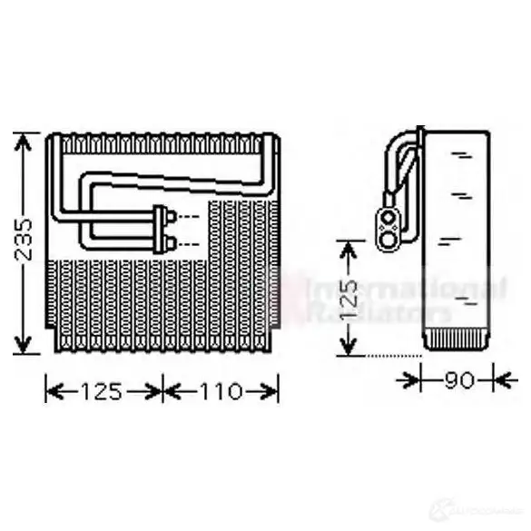 Испаритель кондиционера VAN WEZEL 8100v064 68XLF0 6 081V064 1423217694