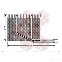 Испаритель кондиционера, радиатор печки VAN WEZEL YHXCGJ 4300V353 6043V35 3 476320