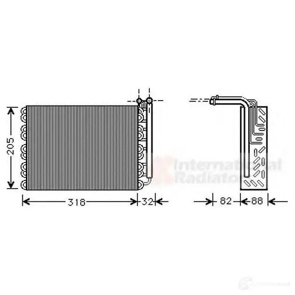 Испаритель кондиционера VAN WEZEL 1423216677 31UHL 6040V 007 4000v007