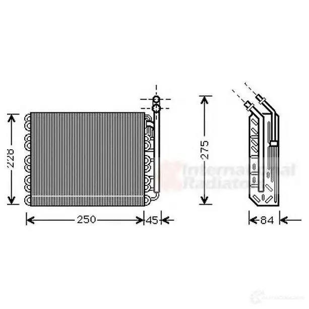 Испаритель кондиционера VAN WEZEL 1423216493 3700v097 60 37V097 JF3YB