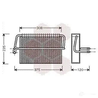 Испаритель кондиционера, радиатор печки VAN WEZEL 468882 6 030V326 3000V326 F2CJ6 изображение 0