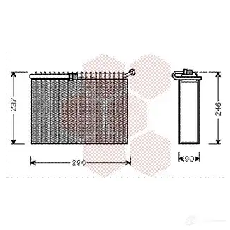 Испаритель кондиционера VAN WEZEL 60 01V022 455588 0100v022 HIIVFW