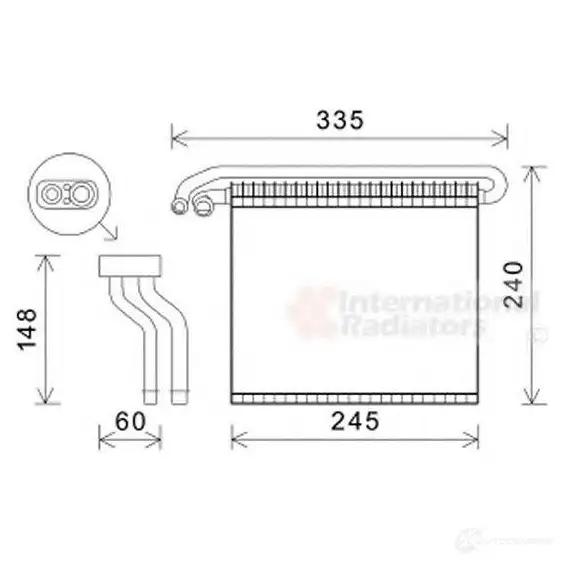 Испаритель кондиционера VAN WEZEL T TY89BH 1800v457 464665 5410909498986 изображение 0