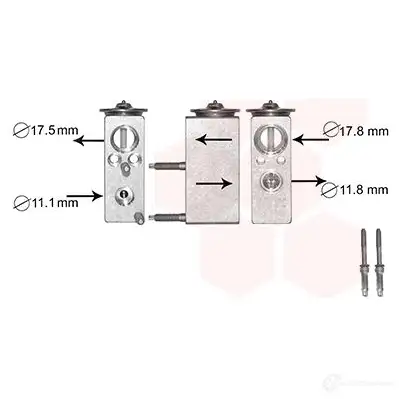 Расширительный клапан кондиционера VAN WEZEL 460113 Y8LLD1 6009 1276 09001276 - Изображение 1