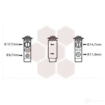 Расширительный клапан кондиционера VAN WEZEL PXE6PX 01001024 455495 6001102 4