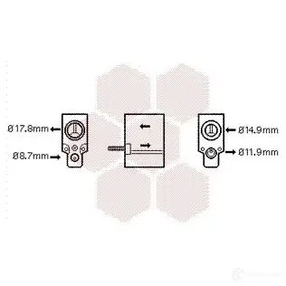 Расширительный клапан кондиционера VAN WEZEL 475914 43001333 6043 1333 1SHXI5A