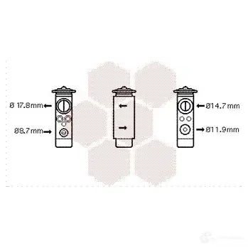 Расширительный клапан кондиционера VAN WEZEL FTWVUW 06001171 600 61171 457888