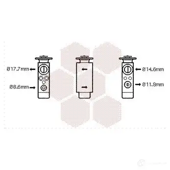Расширительный клапан кондиционера VAN WEZEL 60 741048 YLHBQ49 484990 74001048