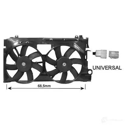 Вентилятор радиатора VAN WEZEL 706694 00 V7RL2QL 0955749 461091 изображение 0