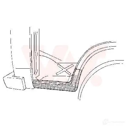 Накладка порога, ступенька кабины VAN WEZEL 415 021 ZMCX3L 5858101 483260