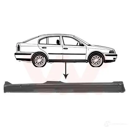 Накладка порога, ступенька кабины VAN WEZEL 7620104 485211 69204 2 D7DS2