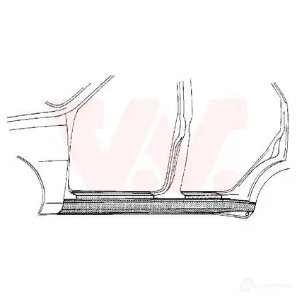 Накладка порога, ступенька кабины VAN WEZEL 7615103 485147 691 041 ZVWR7