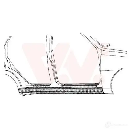 Накладка порога, ступенька кабины VAN WEZEL EXFX07 4345104 477332 67504 2 изображение 0