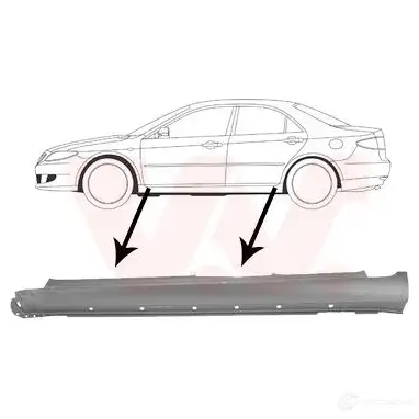 Накладка порога, ступенька кабины VAN WEZEL KIQN7AE 467954 93 2041 2754103