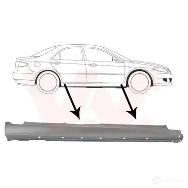Накладка порога, ступенька кабины VAN WEZEL 2754104 9320 42 P4058FK 467955