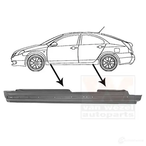 Накладка порога, ступенька кабины VAN WEZEL 471739 7QAYG 97 5041 3352103