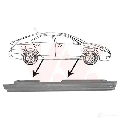 Накладка порога, ступенька кабины VAN WEZEL 3352104 471740 DX0K3Q 97504 2