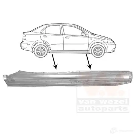 Накладка порога, ступенька кабины VAN WEZEL 460003 C3RPEO 0815104 2 95042
