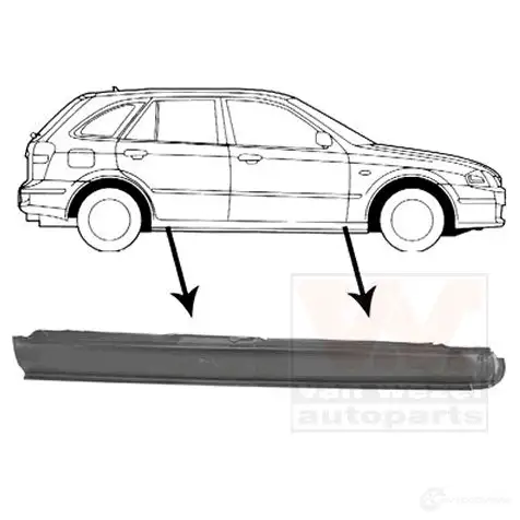 Накладка порога, ступенька кабины VAN WEZEL 467646 927 042 EYFPDYC 2732104 изображение 0