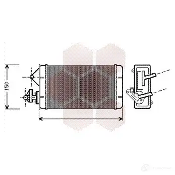 Радиатор печки, теплообменник VAN WEZEL 601760 87 463446 2DNTG 17006087 - Изображение 1
