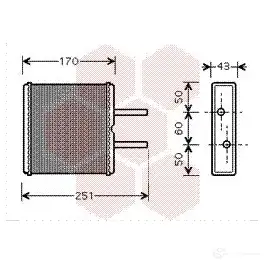 Радиатор печки, теплообменник VAN WEZEL 83006046 608360 46 N00SMRJ 487135