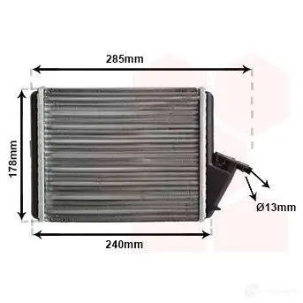 Радиатор печки, теплообменник VAN WEZEL 460266 600960 31 ZQ4IQP 09006031