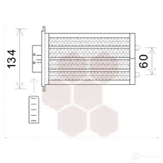 Радиатор печки, теплообменник VAN WEZEL 6082 6233 59Z7GJW 486202 82006233