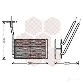 Радиатор печки, теплообменник VAN WEZEL 456018 02006195 6 0026195 8NF3G7P изображение 0