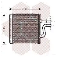 Радиатор печки, теплообменник VAN WEZEL 81006060 EJ8WNK 6 0816060 485776