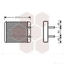 Радиатор печки, теплообменник VAN WEZEL XOA8HQ 6083600 8 487129 83006008