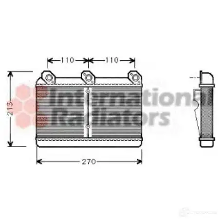 Радиатор печки, теплообменник VAN WEZEL P1XNM 458118 06006023 600660 23 изображение 0