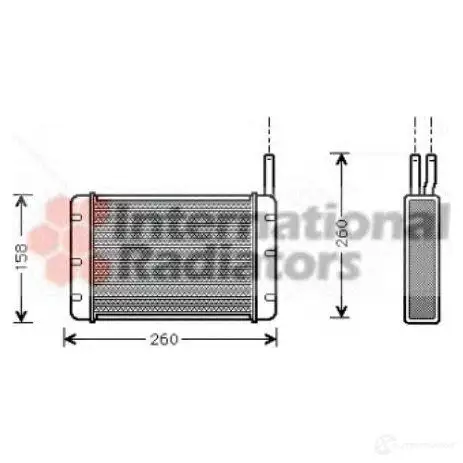 Радиатор печки, теплообменник VAN WEZEL 464547 G9VX3F 18006131 6018 6131