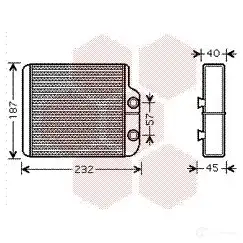 Радиатор печки, теплообменник VAN WEZEL 479899 605363 68 53006368 44YJNH изображение 0