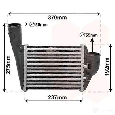 Интеркулер VAN WEZEL 456512 2T2R7H U 03014701 5410909628598 изображение 1