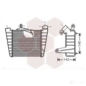 Интеркулер VAN WEZEL 485093 XY14D1B 76004020 60764 020 изображение 0