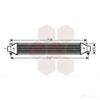 Интеркулер VAN WEZEL 484971 QPZ1G 73004092 6073 4092 изображение 0