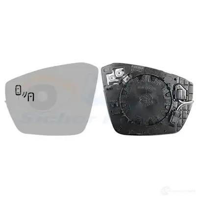 Зеркальный элемент, стекло зеркала VAN WEZEL 1438966305 7631836 5L SO0RO