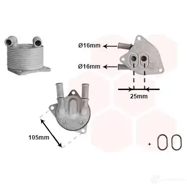 Масляный радиатор АКПП VAN WEZEL MZ4 97 1437883187 59013713 изображение 0