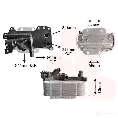 Масляный радиатор АКПП VAN WEZEL 8E IMM50 1437846685 06013709