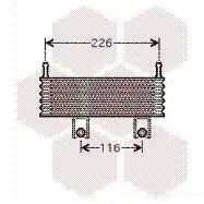 Масляный радиатор двигателя VAN WEZEL 82003152 SWNUS0 60823 152 486090 изображение 0
